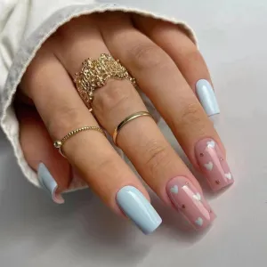 Square fresh natural light blue love
