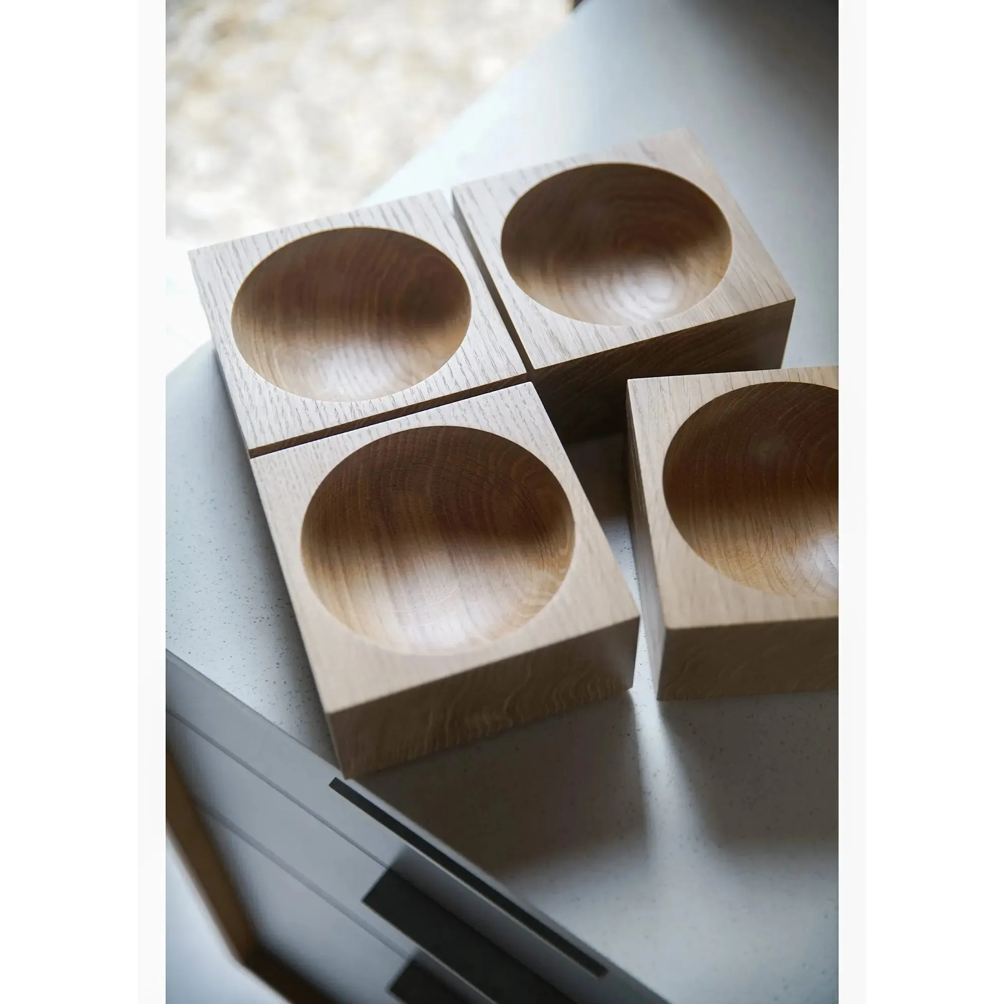 Square Solid Oak Bowls