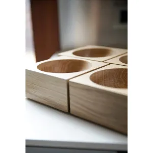 Square Solid Oak Bowls