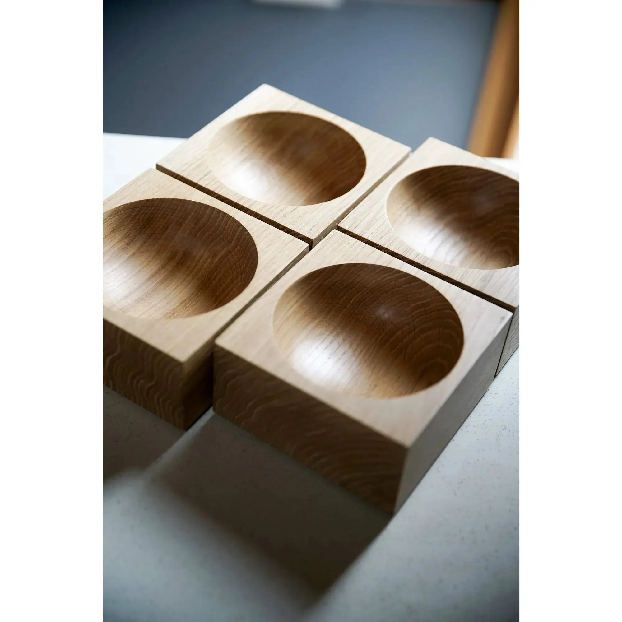 Square Solid Oak Bowls