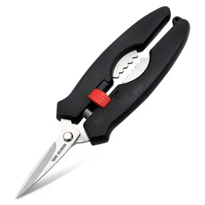 Stainless Steel Seafood Crab Lobster Tool Multi-purpose ABS Handle Kitchen Scissors With Nutcracker