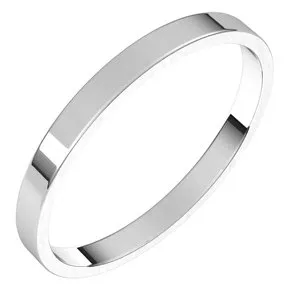Sterling Silver 2 mm Flat Ultra-Light Band Size 9
