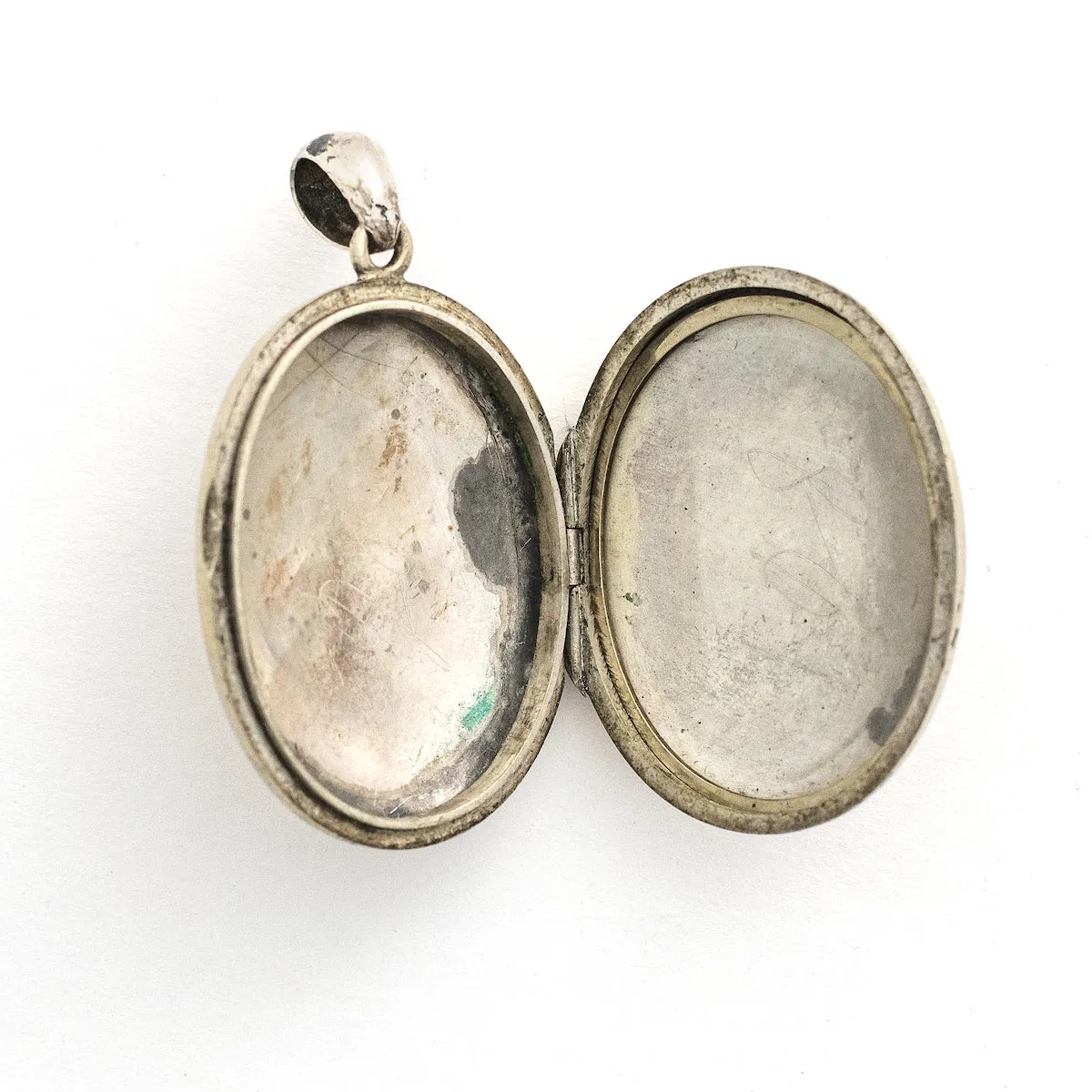 Sterling Silver Bamboo & Swallow Antique Locket