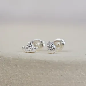 Sterling Silver Mini Studs Cloud and Raindrop Mismatch
