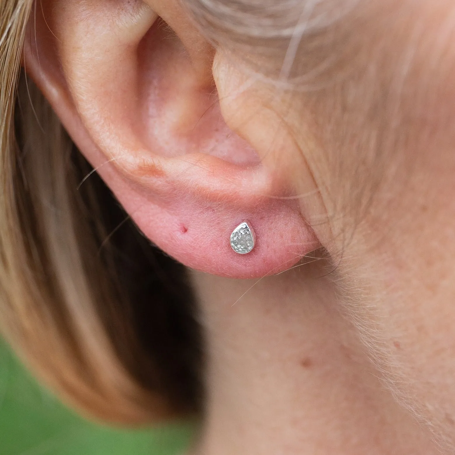 Sterling Silver Mini Studs Cloud and Raindrop Mismatch
