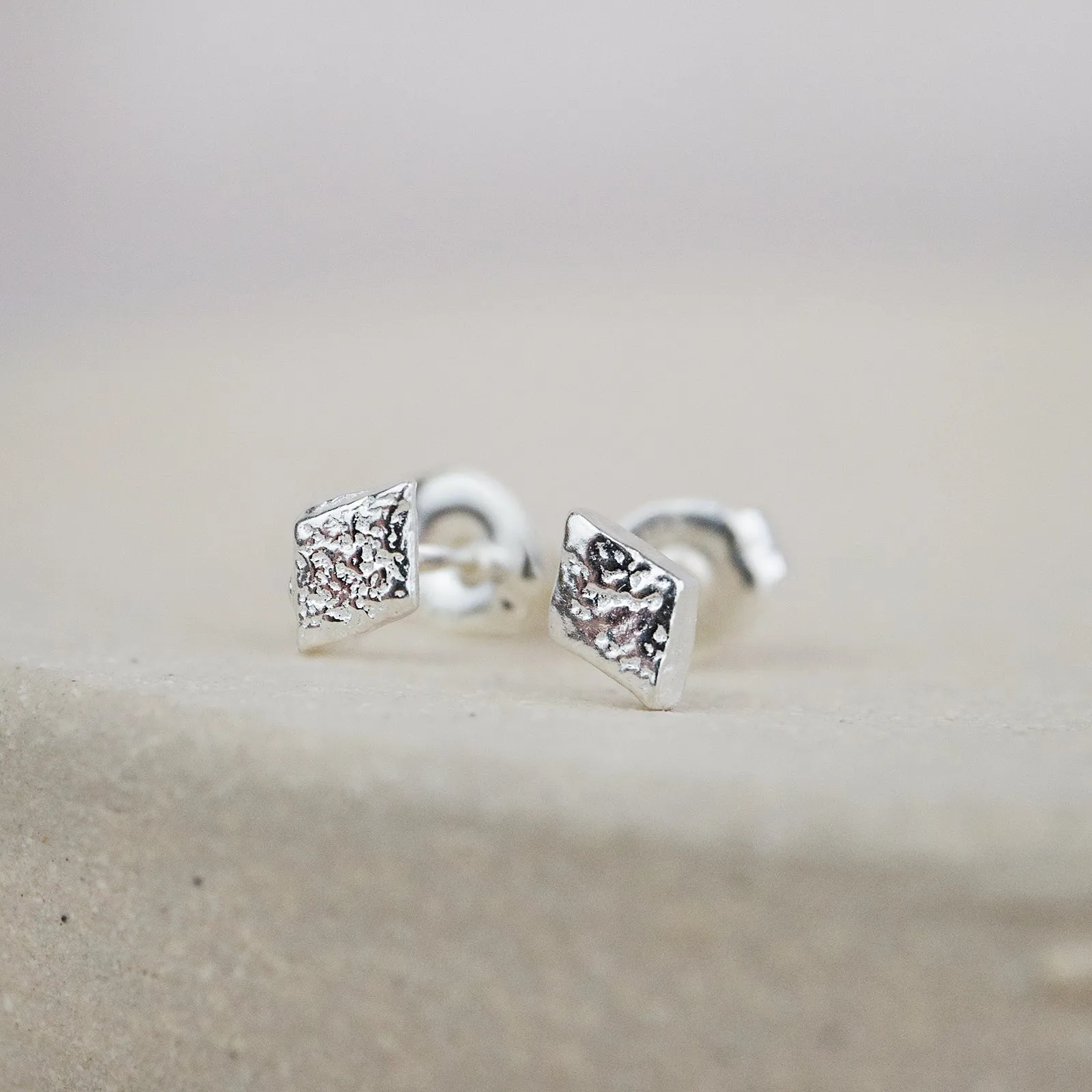 Sterling Silver Mini Studs Diamond
