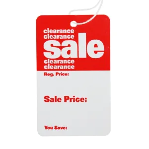 Strung Clearance Sale Tag (100/Box)