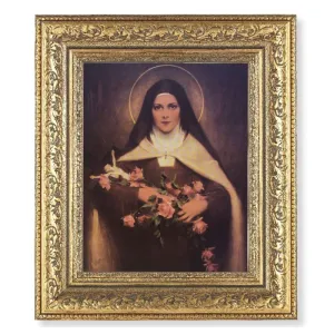 St.Therese Lisieux in Gold Leaf Antique Frame