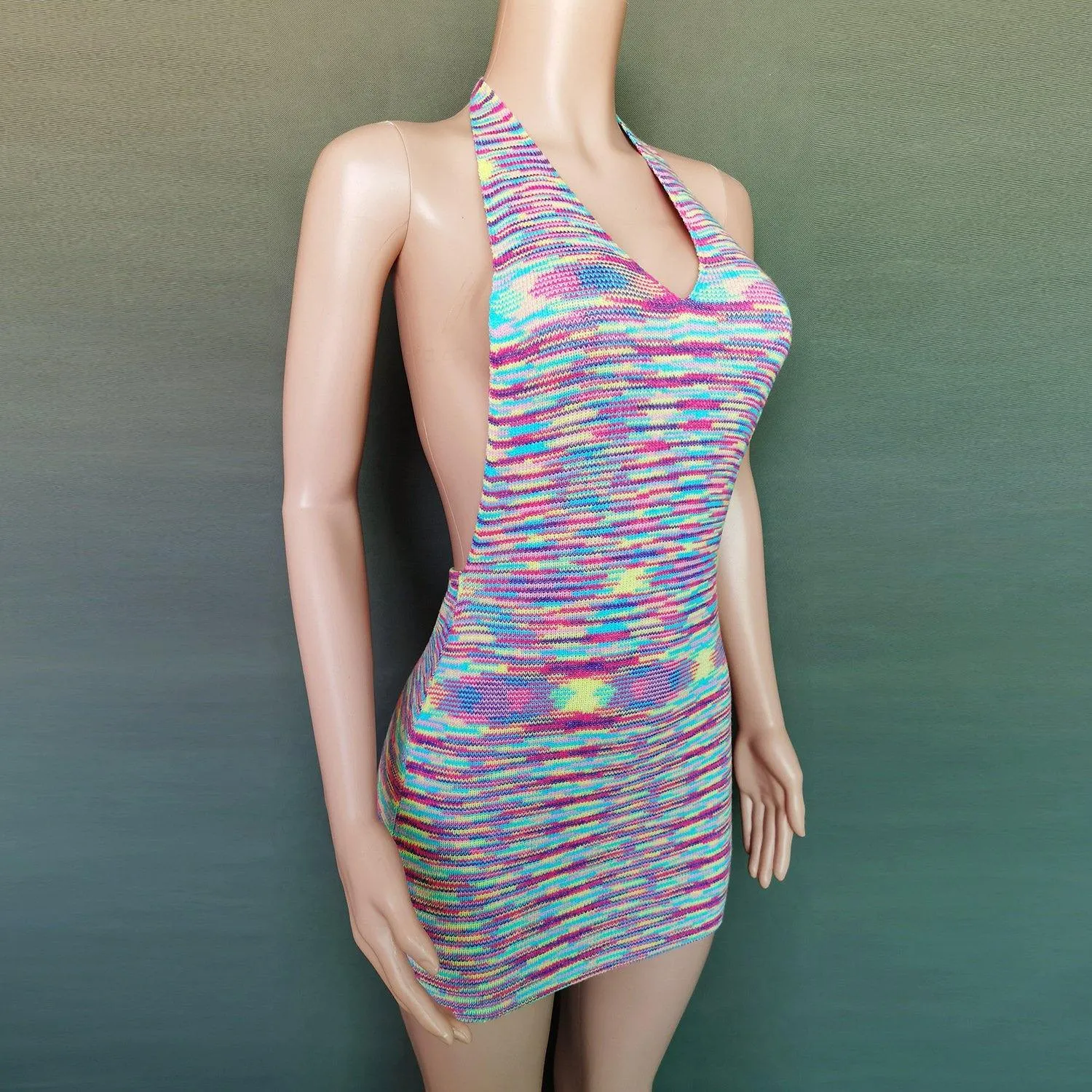 Summer Backless Sexy Knitting Dresses