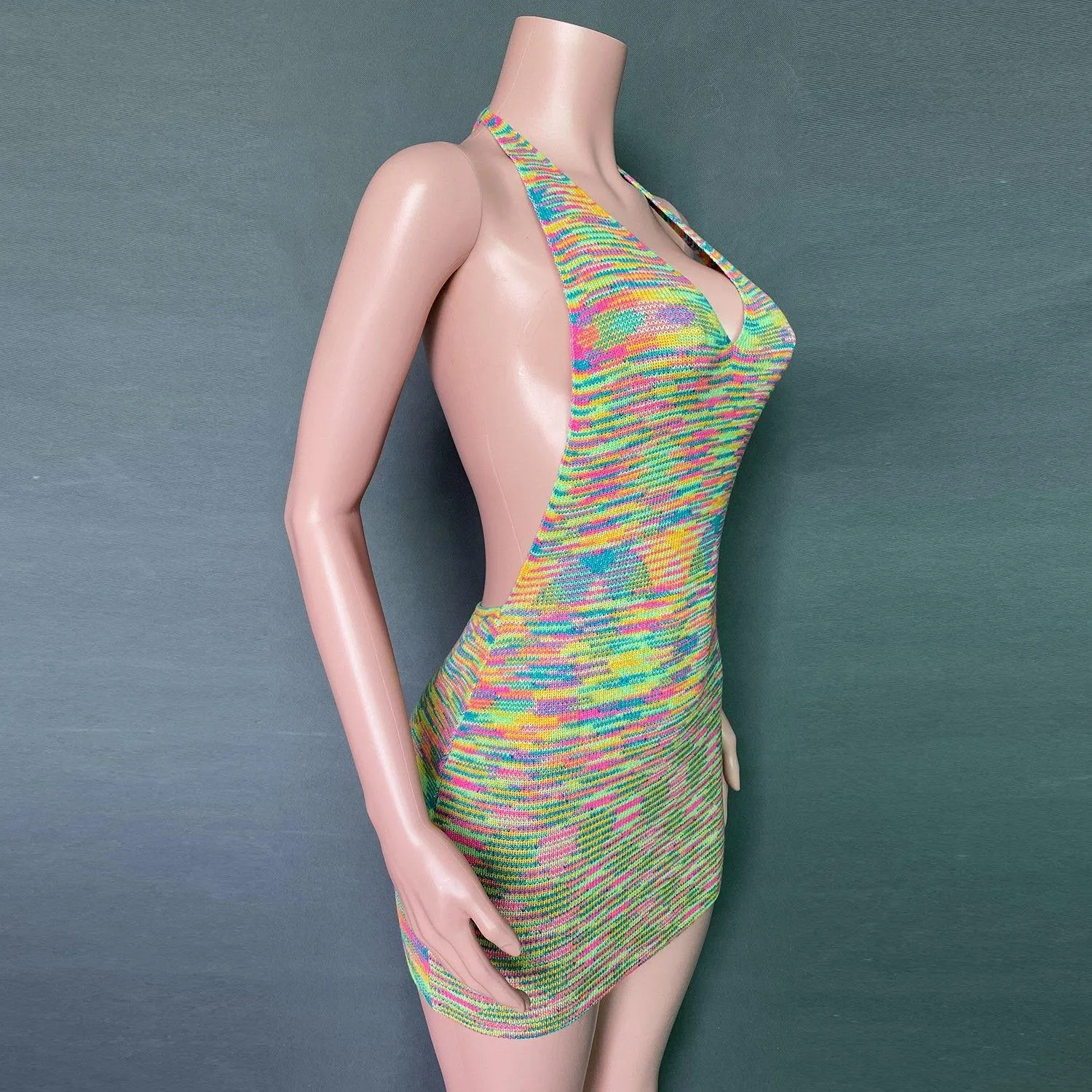 Summer Backless Sexy Knitting Dresses
