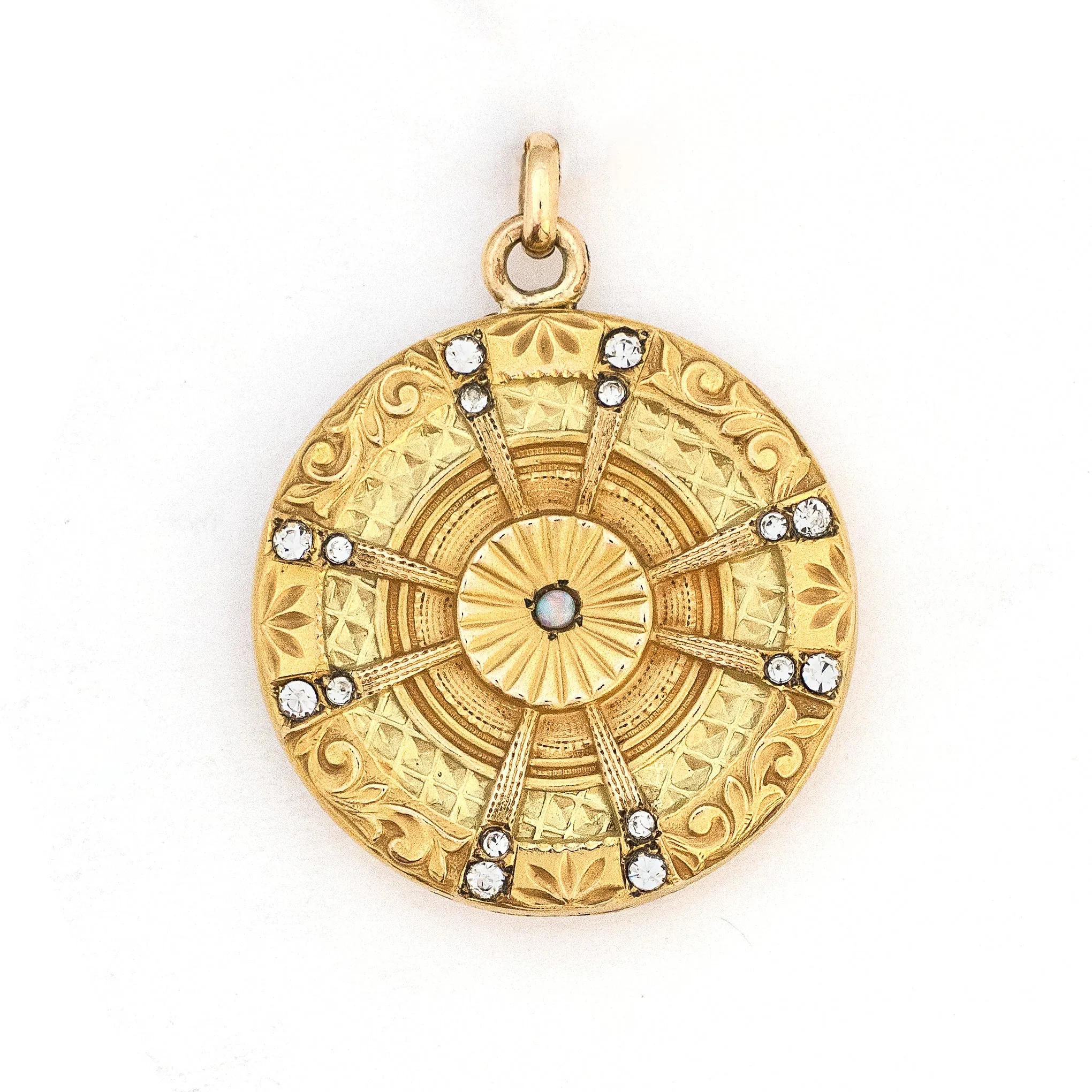 Sun Goddess Opal Antique Locket