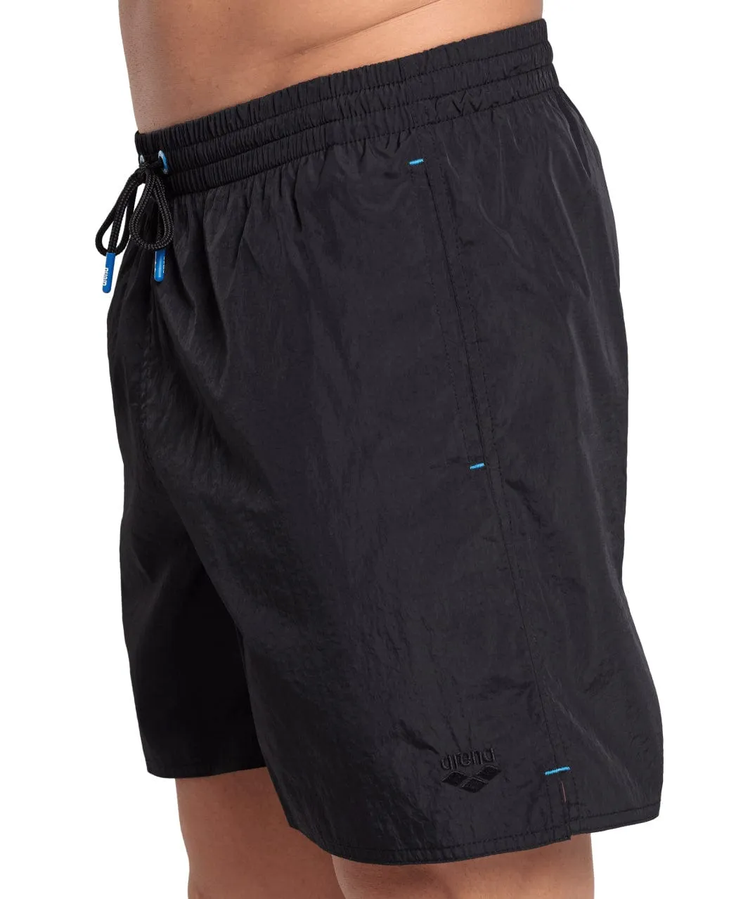 Sundbuxur Herra Arena Beach Boxer Solid - Svartar