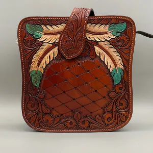 SVK - Carved Leather Crossbody Handbag WHB-101C