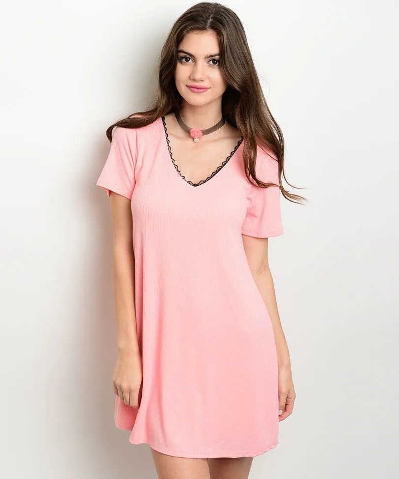 Sweet Fantasy Mini Dress - Peach