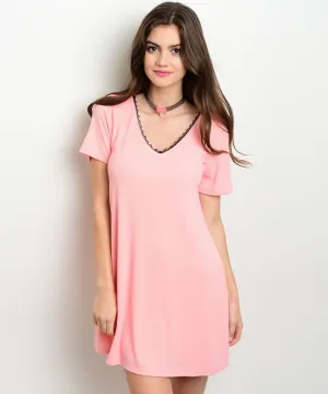 Sweet Fantasy Mini Dress - Peach