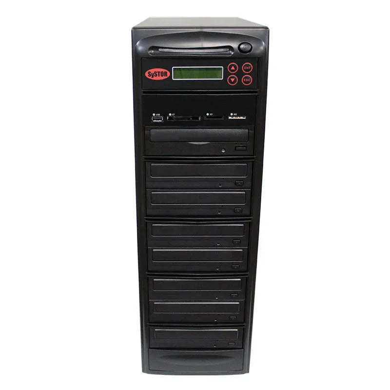 Systor Multi Media Center - Flash Memory Drive (USB/SD/CF/MS/MMC) to Disc Backup   1 to 7 SATA Blu-Ray Duplicator