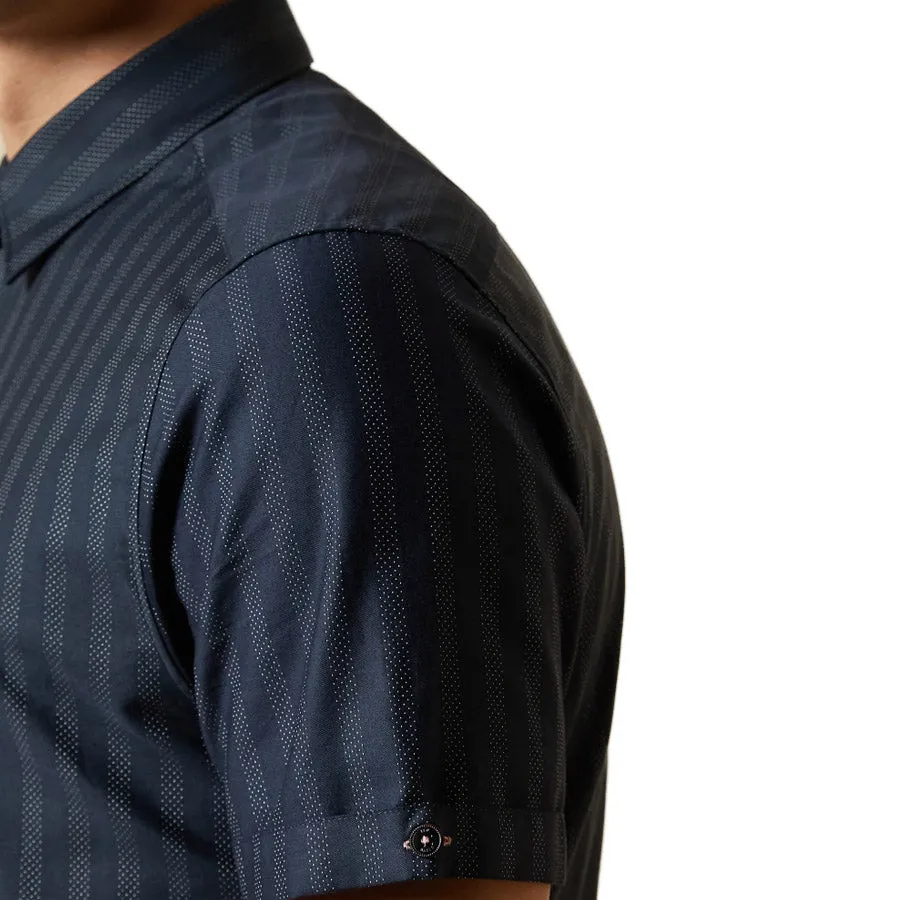 Ted Baker - HANDEEZ Dotted Striped SS Shirt in Navy