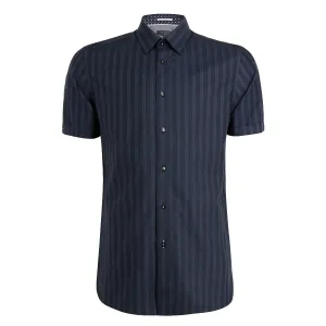 Ted Baker - HANDEEZ Dotted Striped SS Shirt in Navy