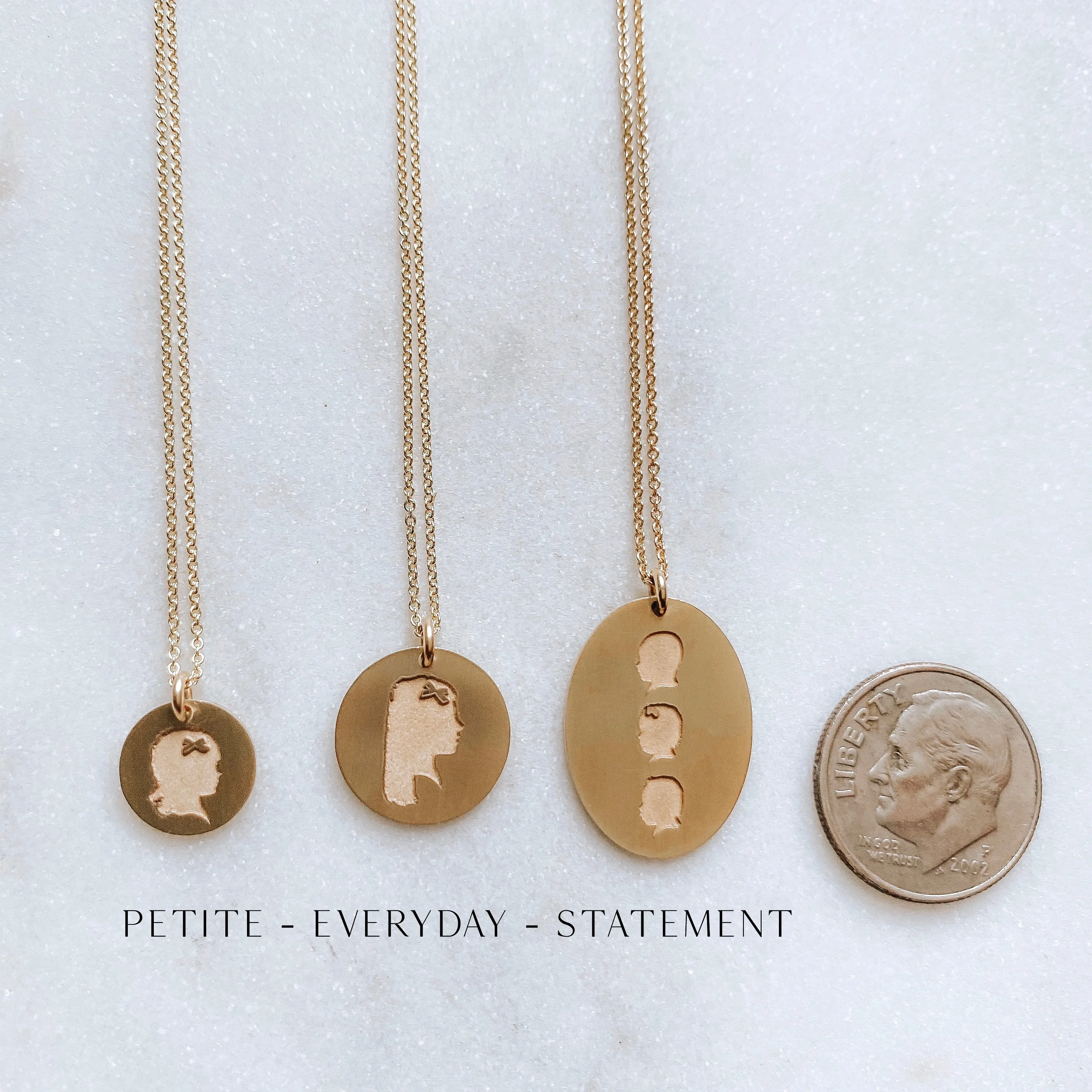 The 14k Elegant Solid Gold *Petite* Coin Necklace