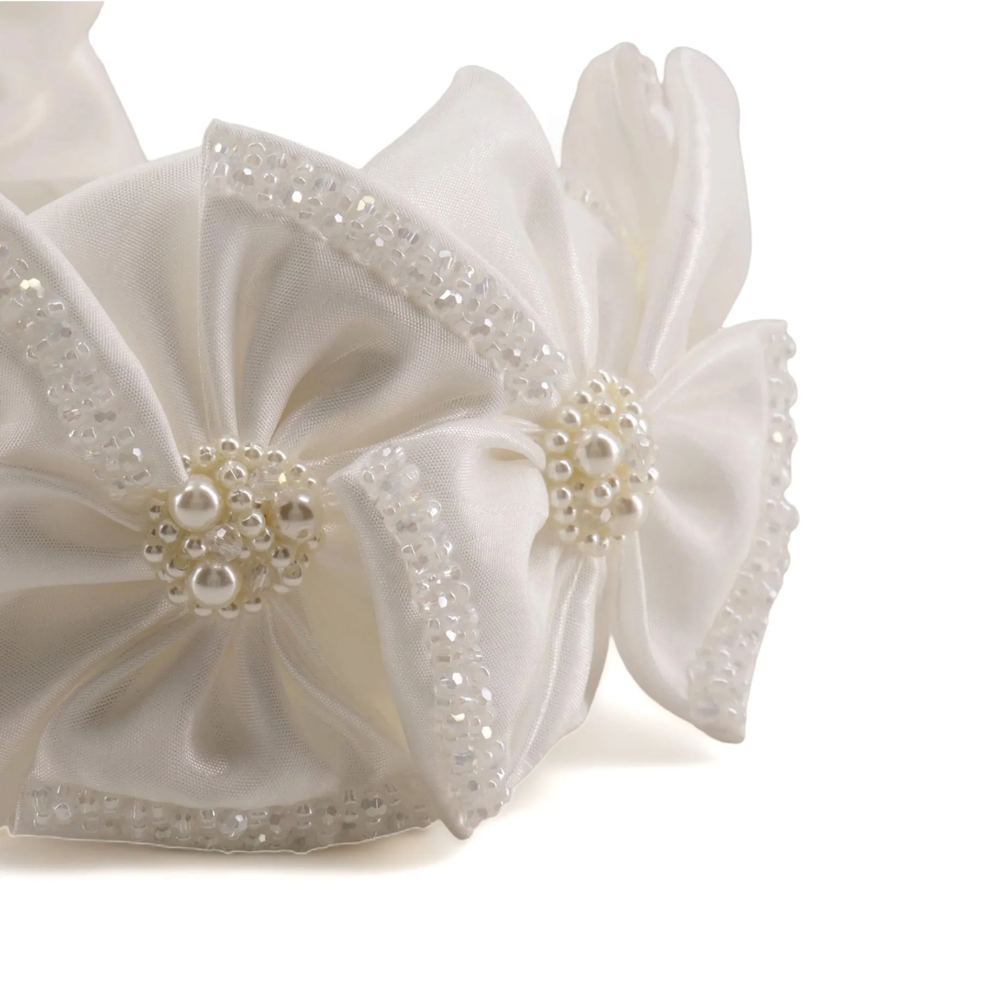 The Florian Girls White Designer Headband