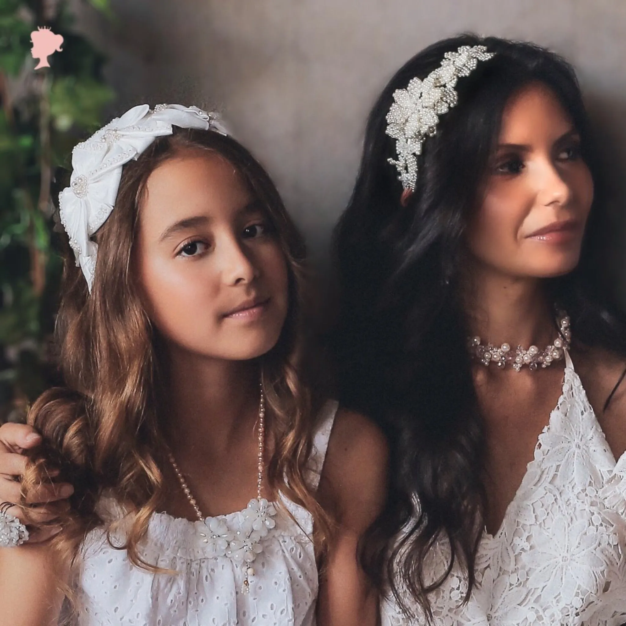 The Florian Girls White Designer Headband