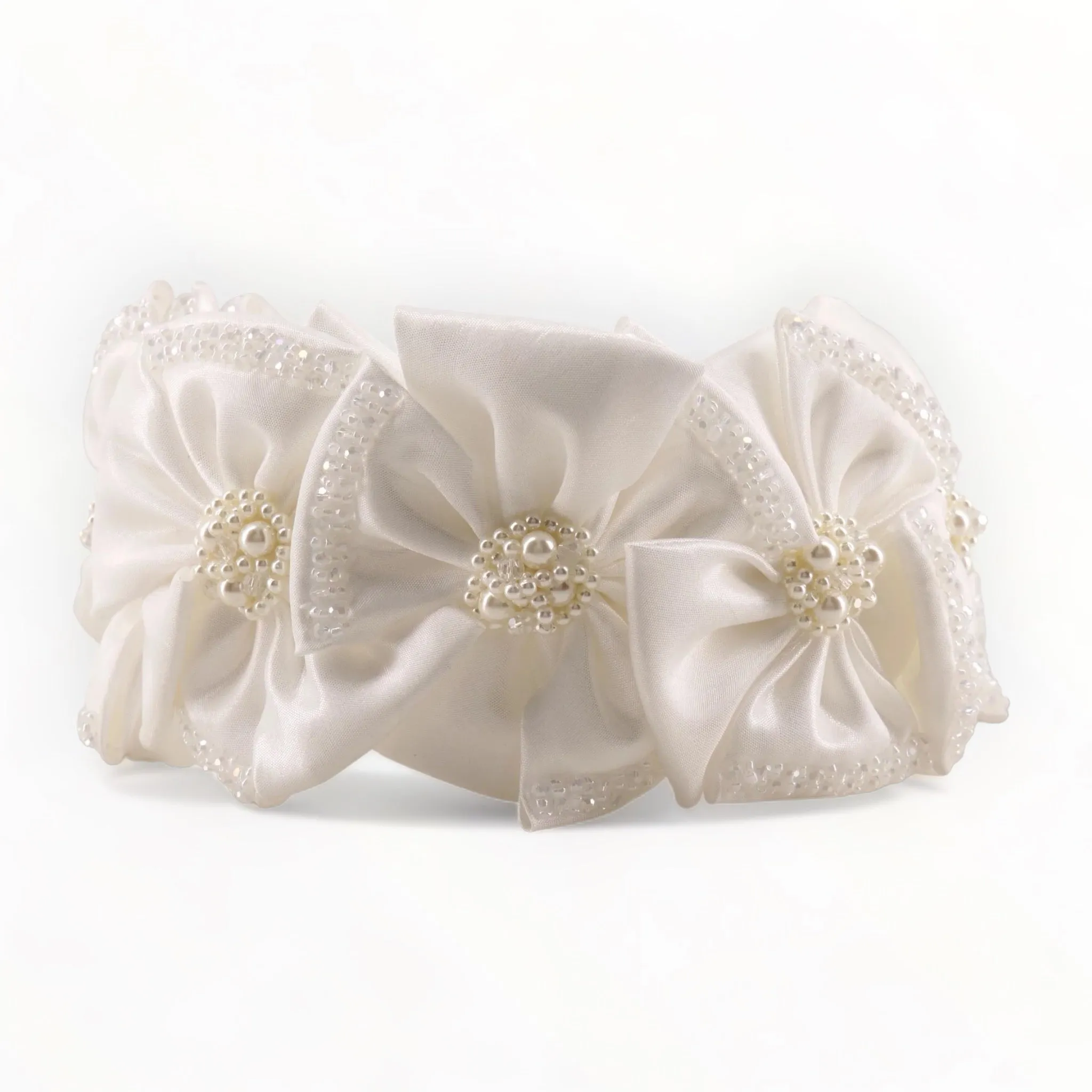 The Florian Girls White Designer Headband
