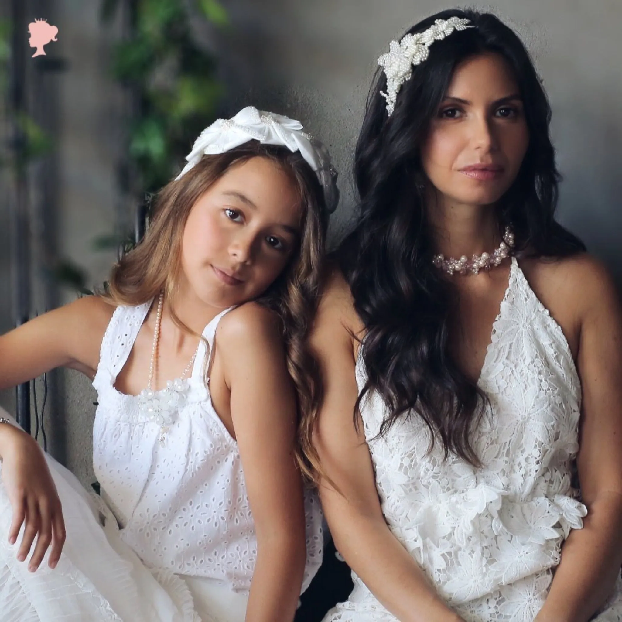 The Florian Girls White Designer Headband