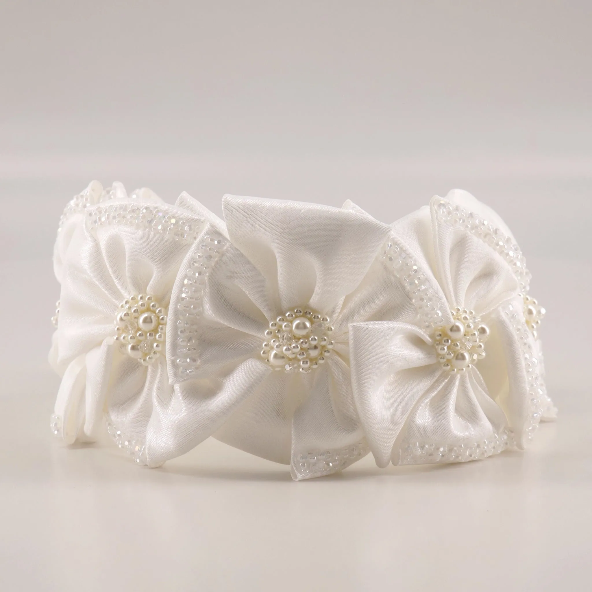 The Florian Girls White Designer Headband