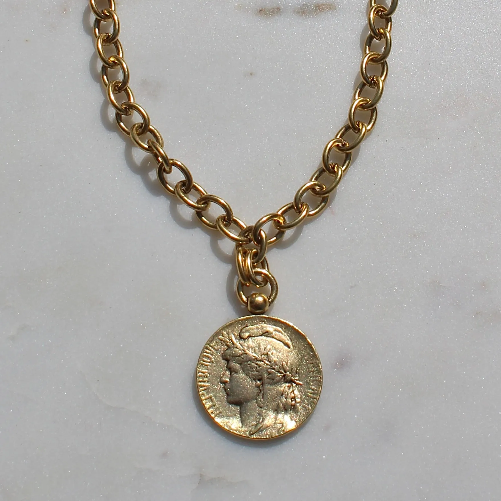 The Marianne French Coin Necklace