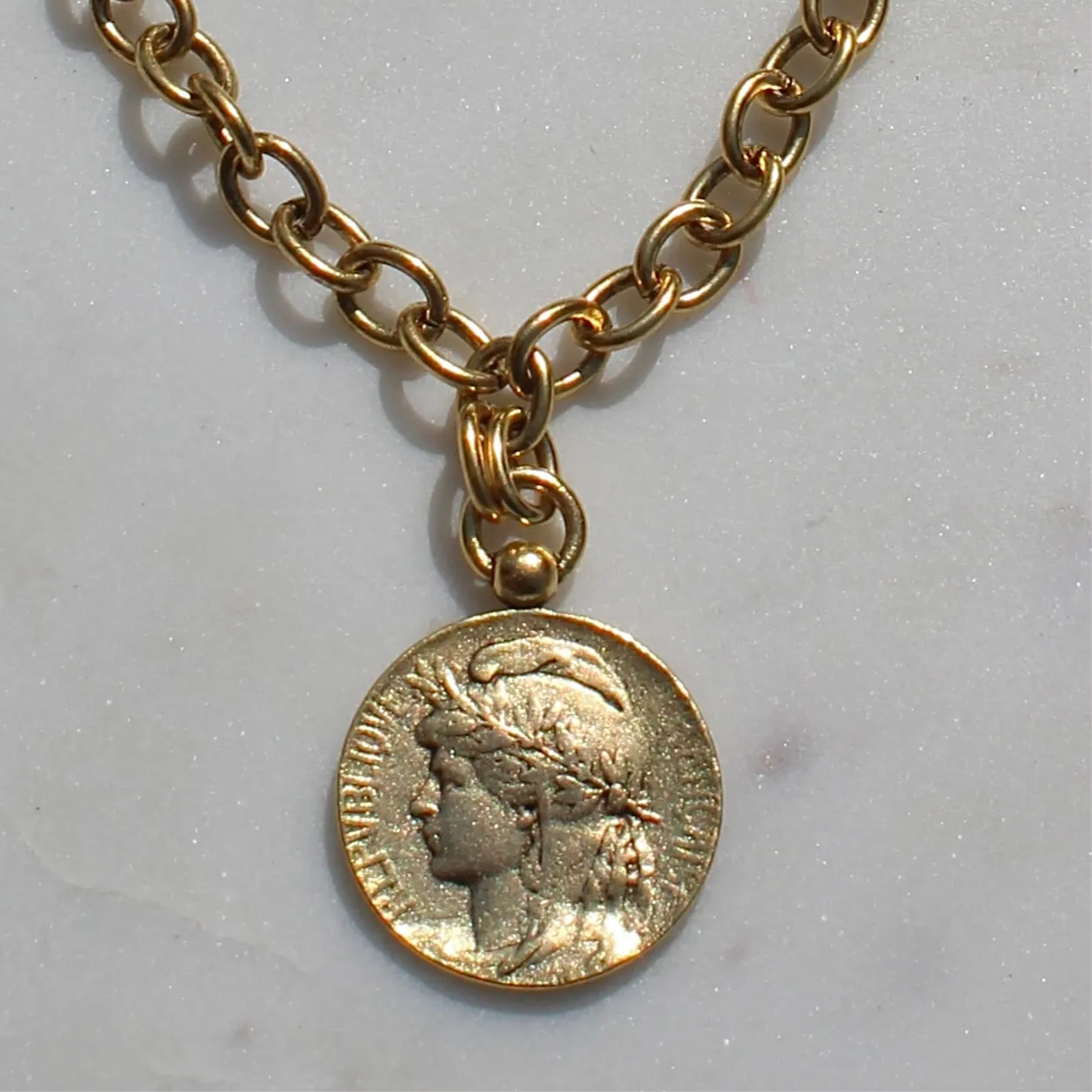 The Marianne French Coin Necklace