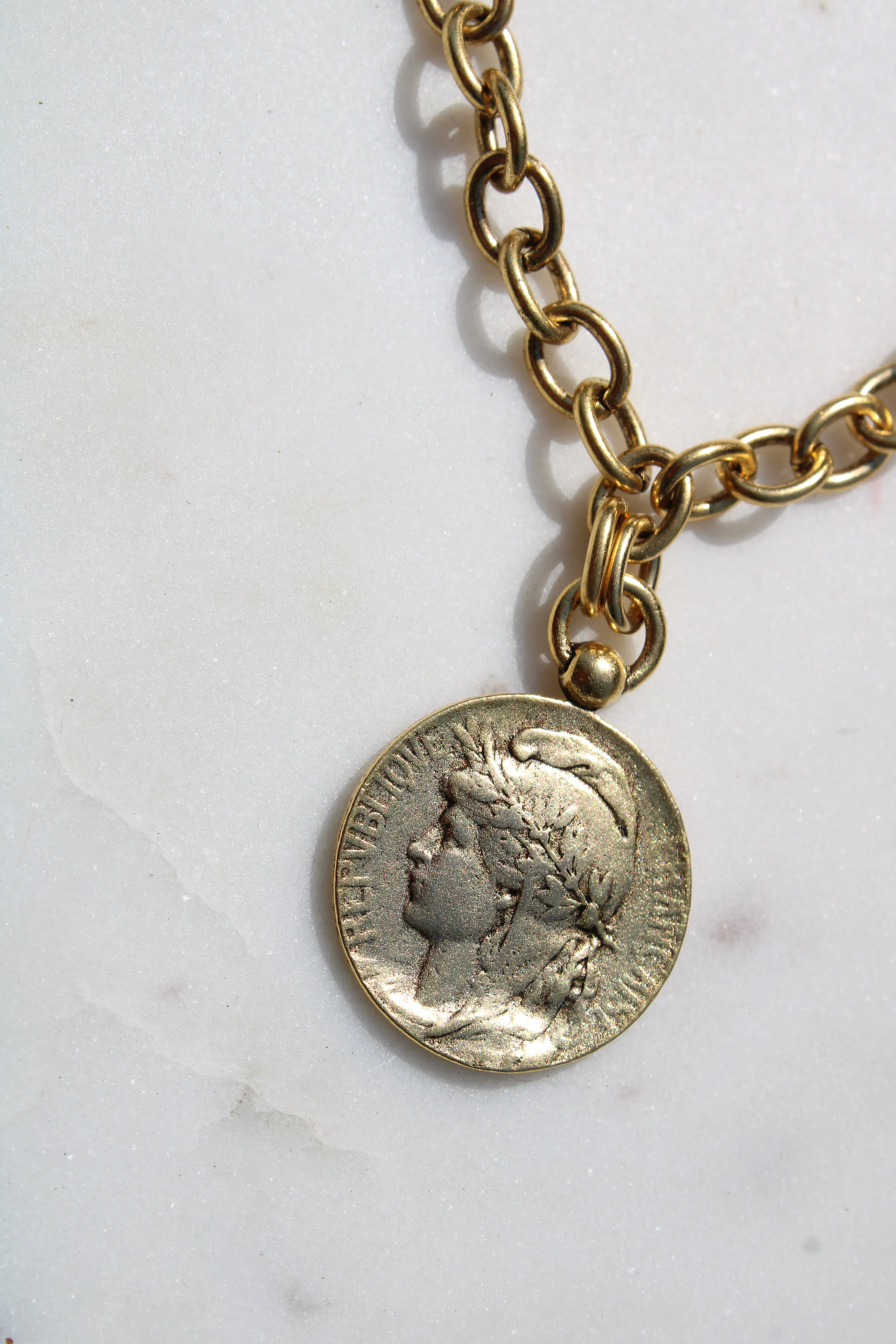 The Marianne French Coin Necklace