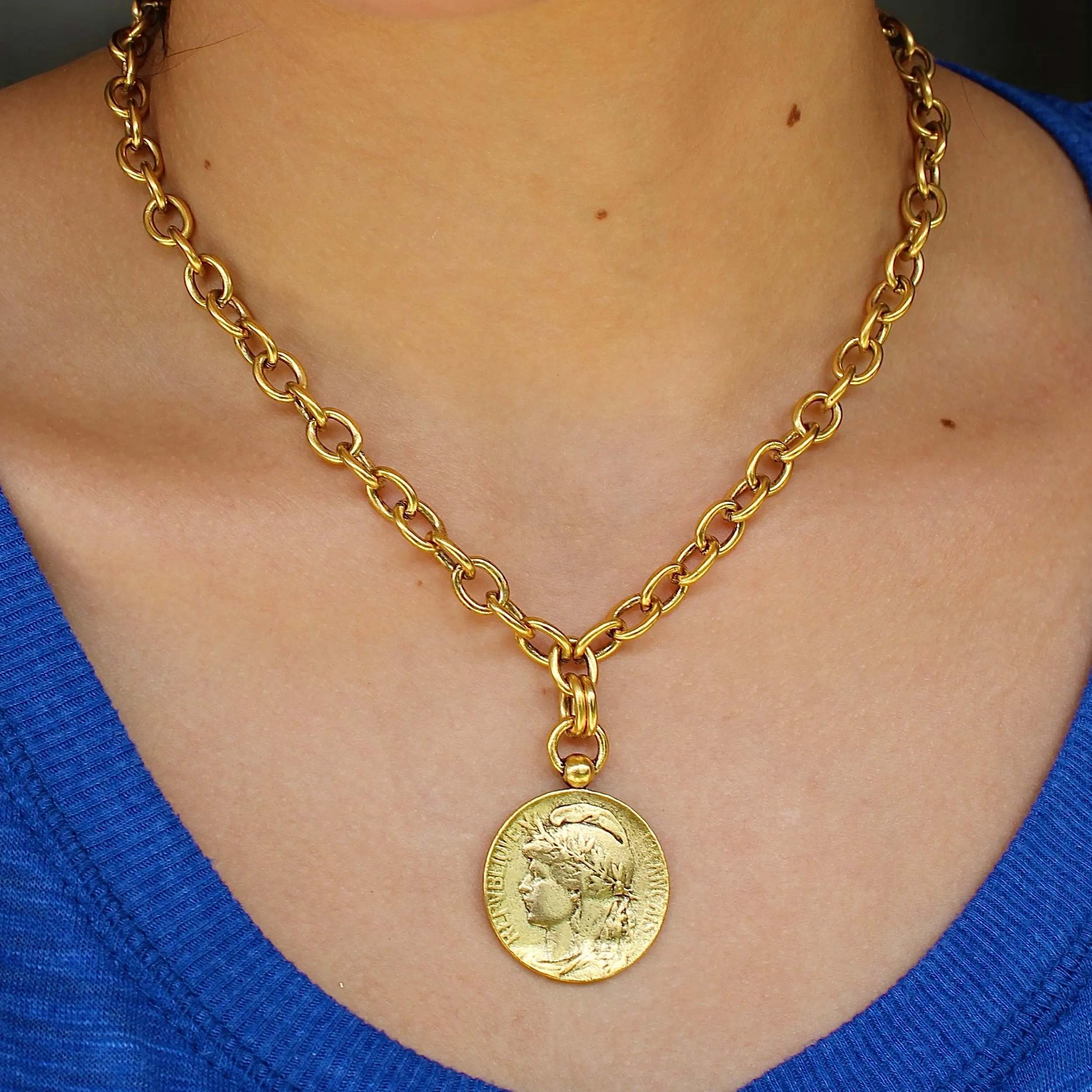 The Marianne French Coin Necklace