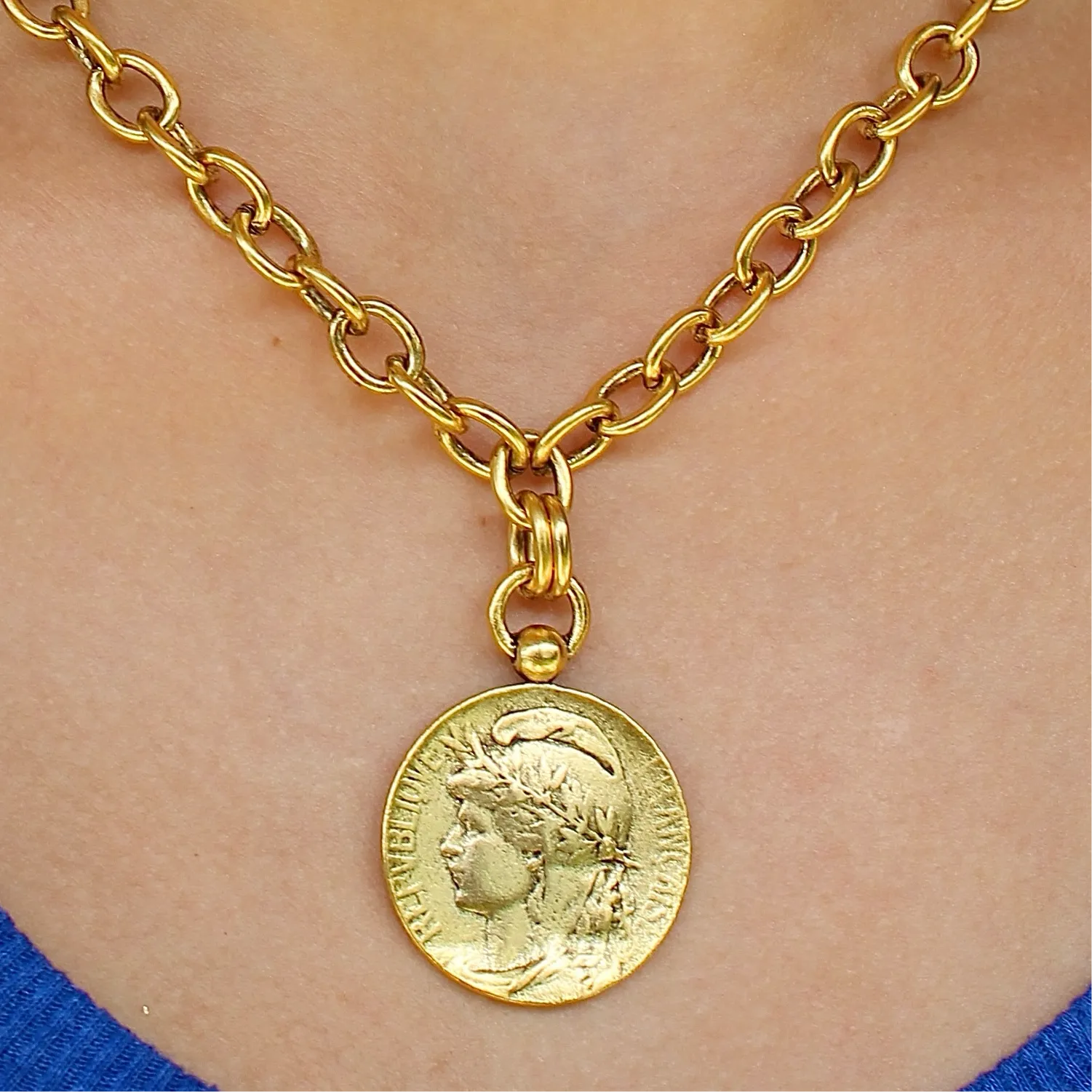 The Marianne French Coin Necklace