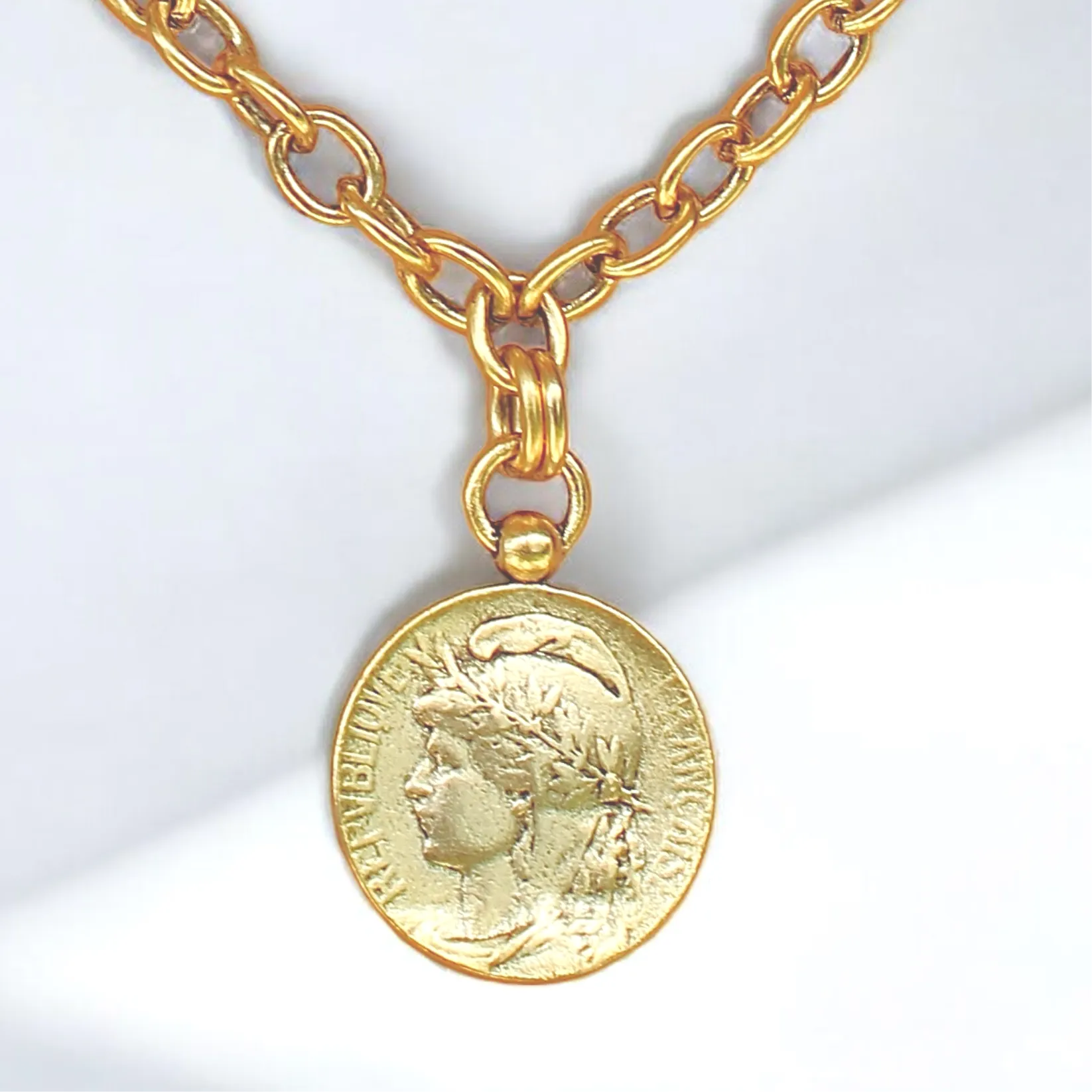 The Marianne French Coin Necklace