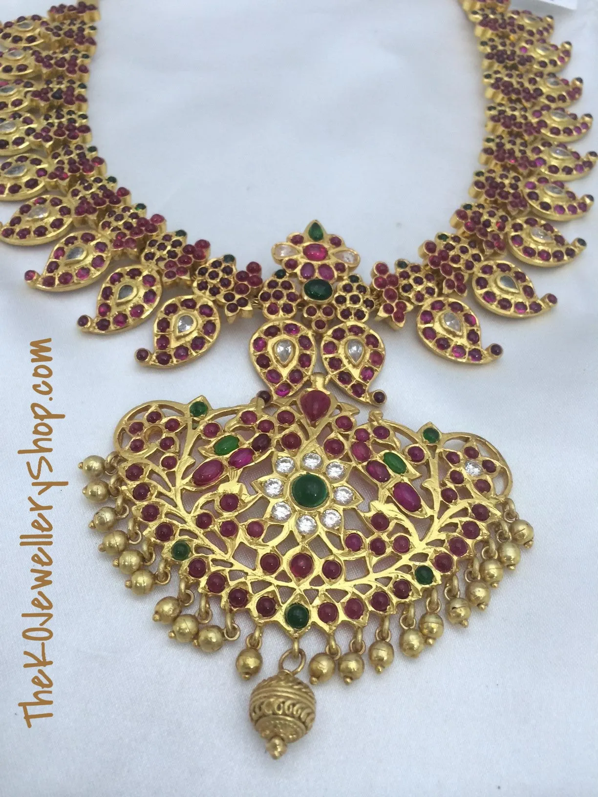 The Ornate Manga Malai Silver Necklace