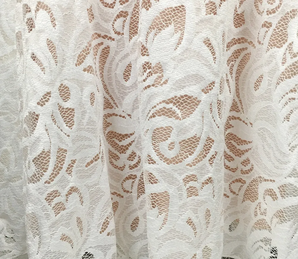 The Sales Rack-Sexy Lace Boat Neck Off Shoulder Boho Mermaid Bridal Dress With Sweep Train Pretty Beach Bride Dress