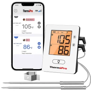 ThermoPro TP910 Wireless Smart Thermometer 2 Probes Free App