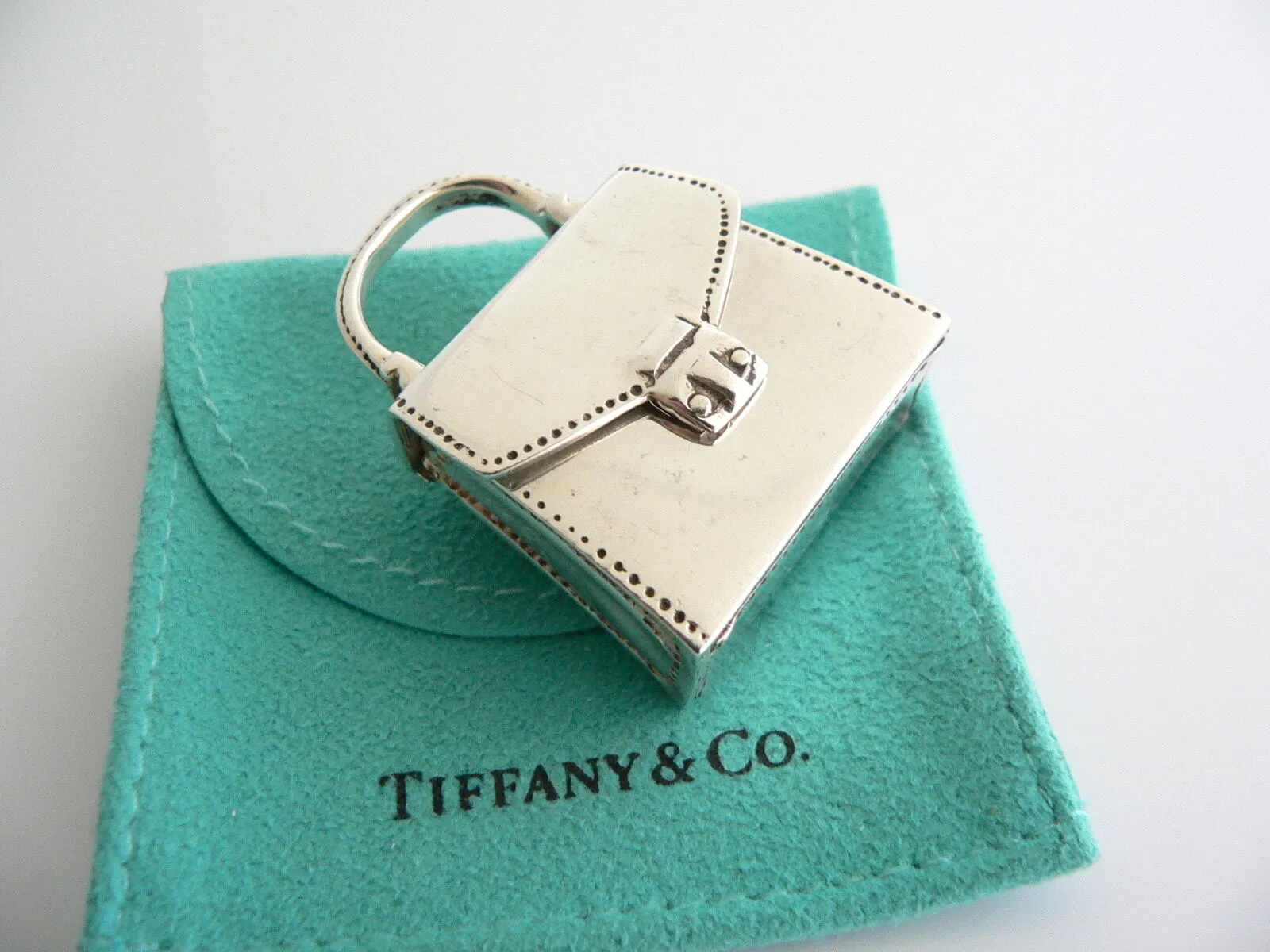 Tiffany & Co Silver Purse Handbag Pill Box Case Container Vintage Antique Gift