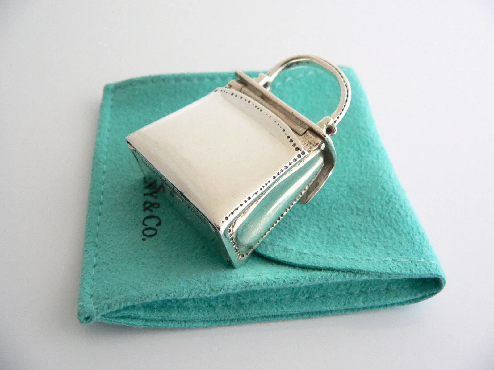 Tiffany & Co Silver Purse Handbag Pill Box Case Container Vintage Antique Gift