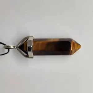 Tiger's Eye Crystal Point Pendant