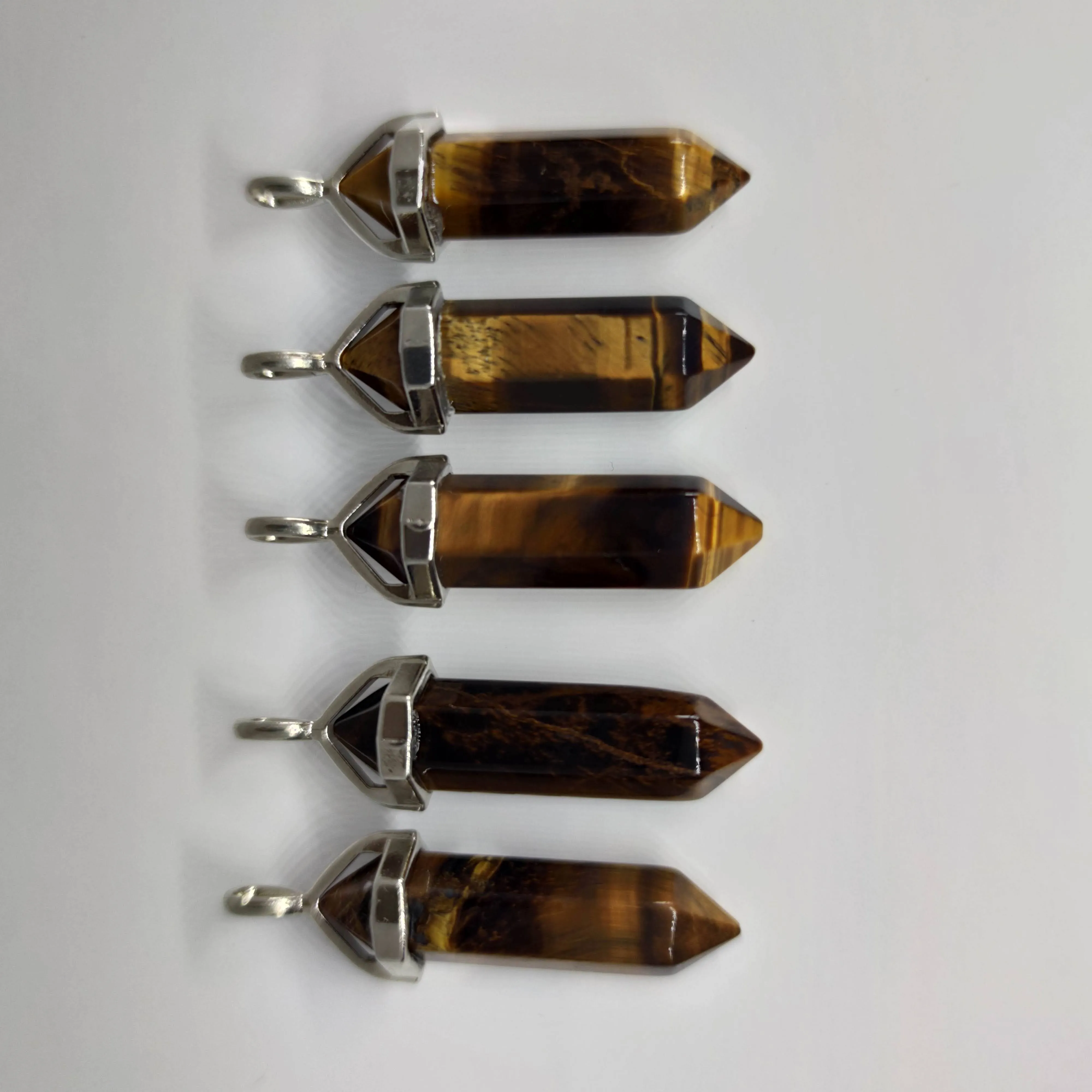 Tiger's Eye Crystal Point Pendant