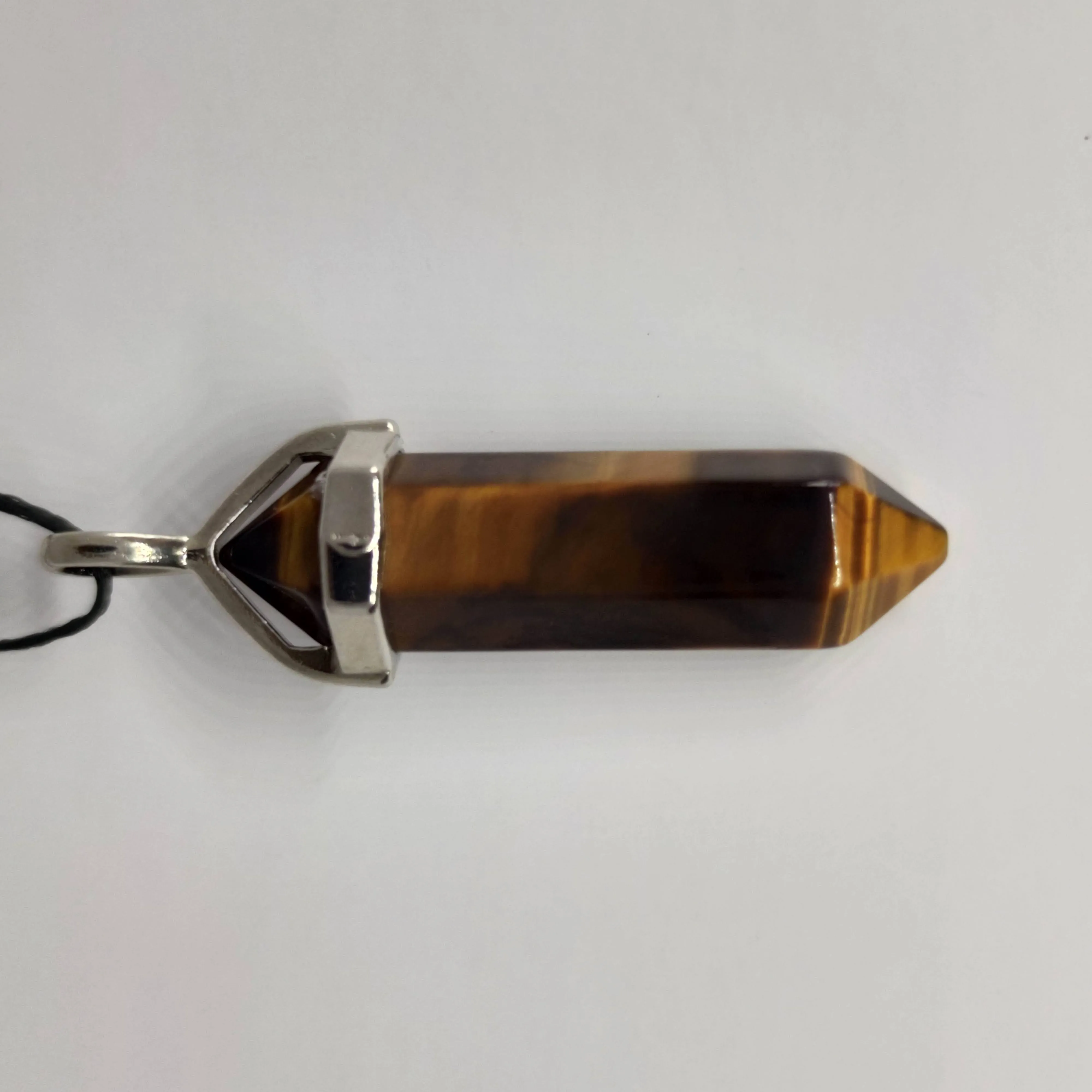 Tiger's Eye Crystal Point Pendant
