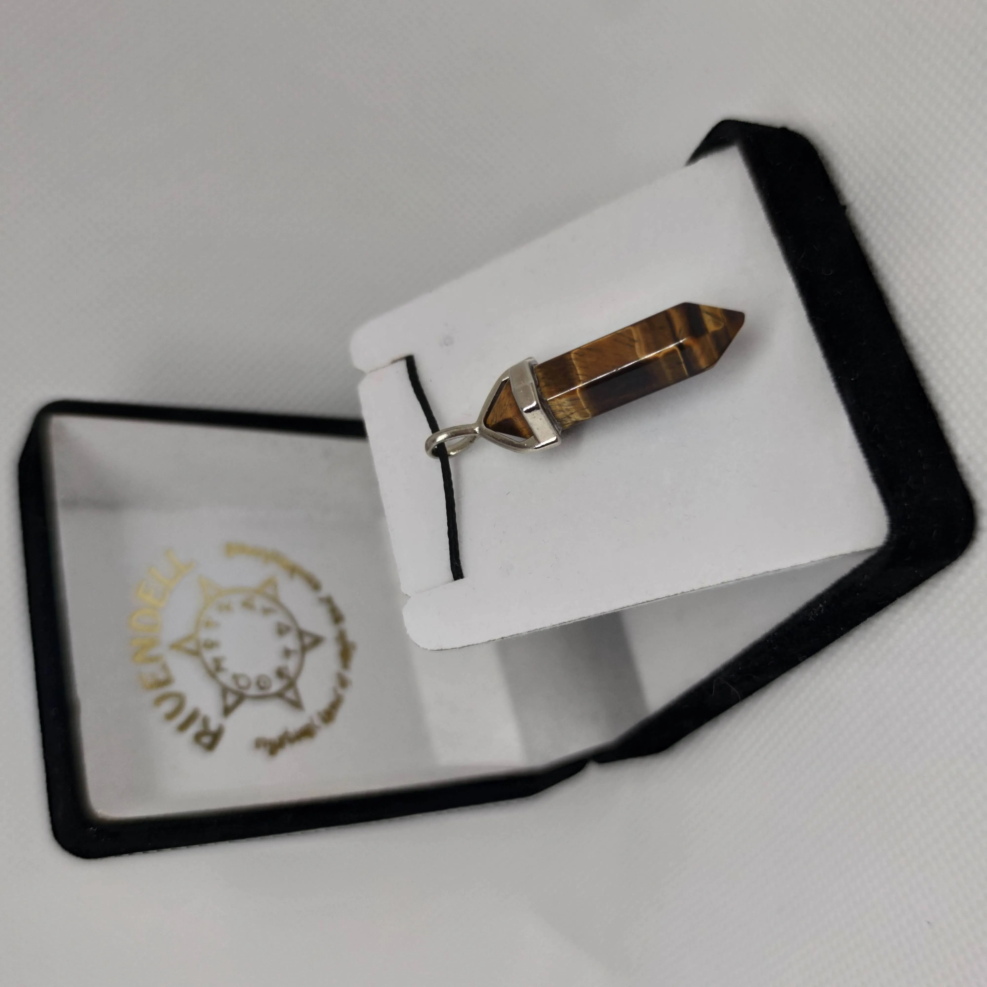 Tiger's Eye Crystal Point Pendant