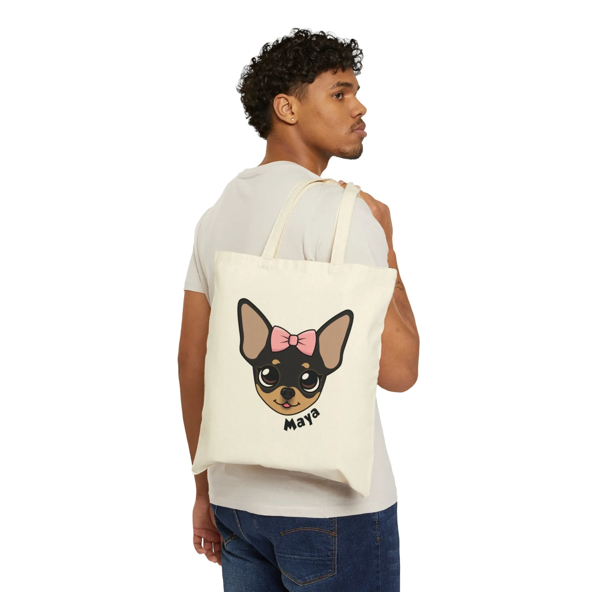 Tiny Chihuahua Maya's Signature Cotton Tote
