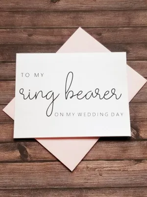 To My Ring Bearer