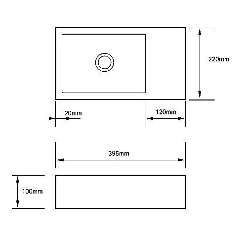 Toka Lite Compact Wall Hung Basin - 400mm - CSB41