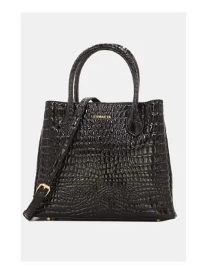 Tom & Eva Croc Effect Handbag
