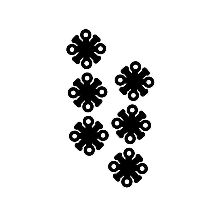 Totem Trio - Chonky Snowflake - - 3 Pair Set