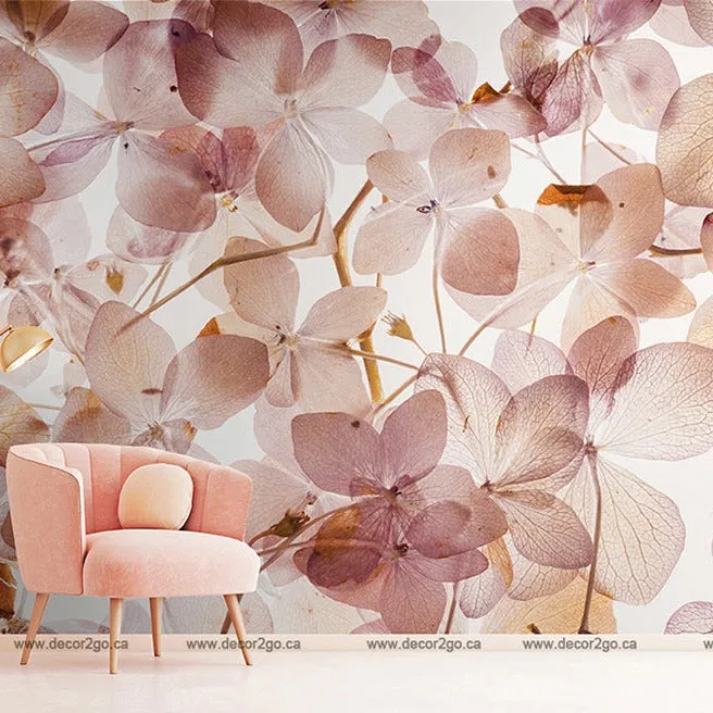 Translucid Flowers Wallpaper Mural