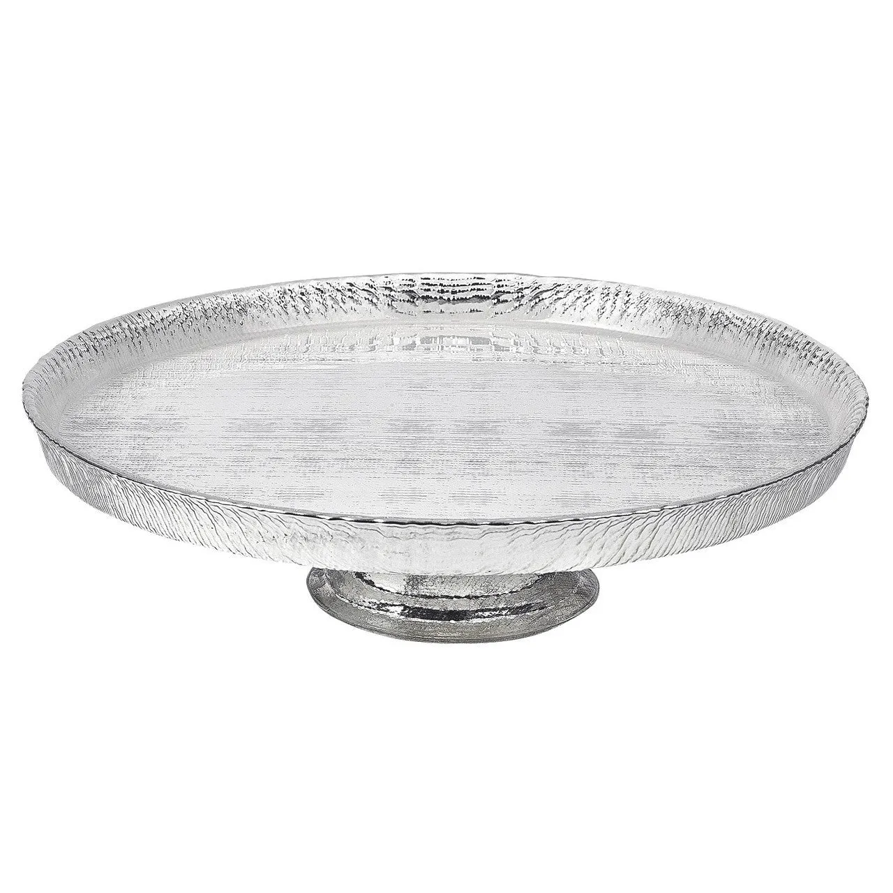 Tuscany Antique Silver White Footed Cakeplate